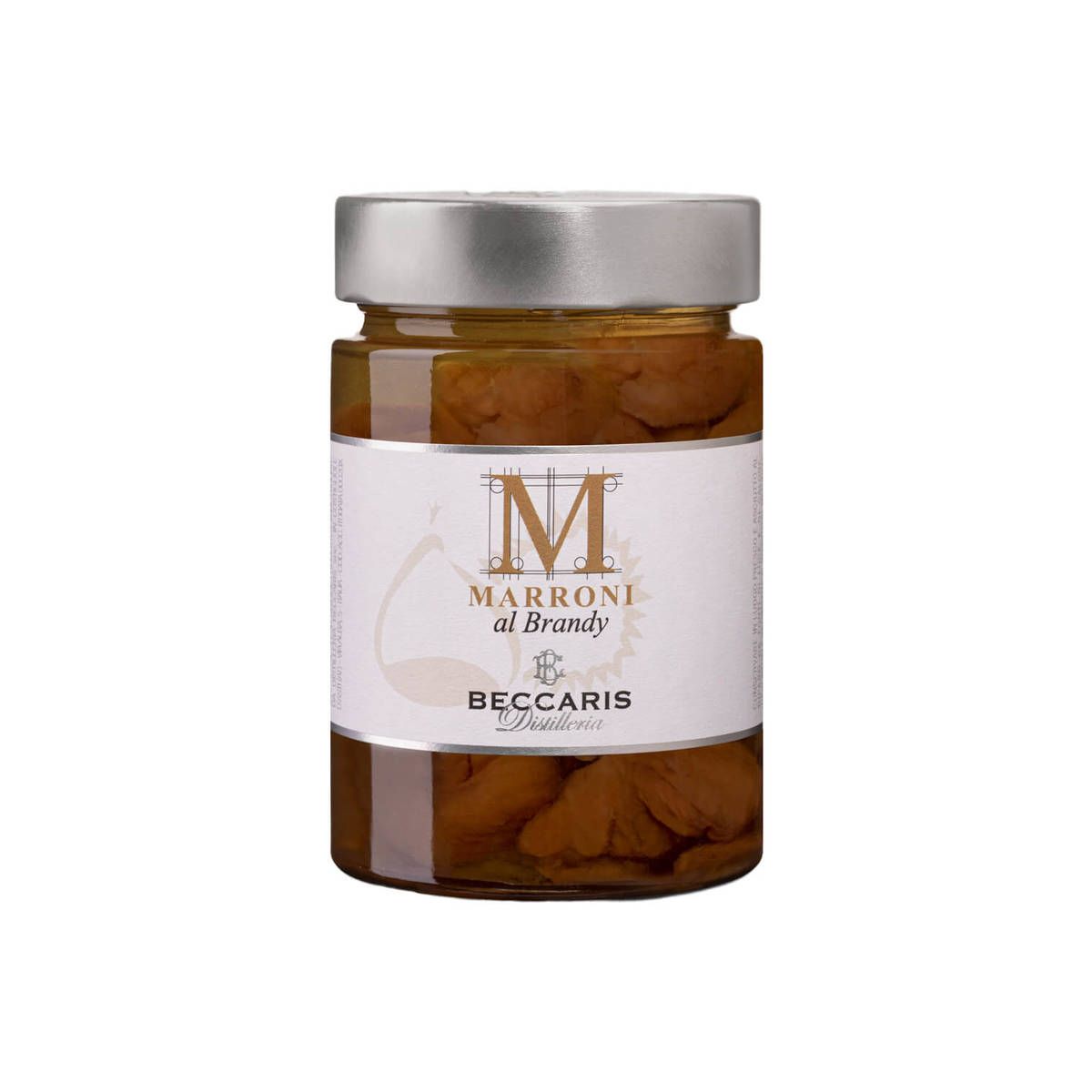 Beccaris - Frutta sotto Spirito Marroni al Brandy 100 ml.