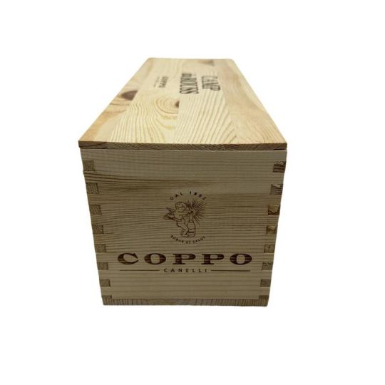 Cassetta Legno VUOTA Coppo Camp du Rouss da 1 bottiglia MAGNUM