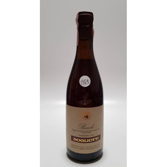 Vintage Bottle - Dogliotti Barolo 1987 CLEAR COLOR 0,75 lt. - COD. 1169