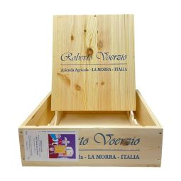 Cassetta Legno VUOTA Roberto Voerzio Barolo del Comune di La Morra 2018 da 3 bottiglie