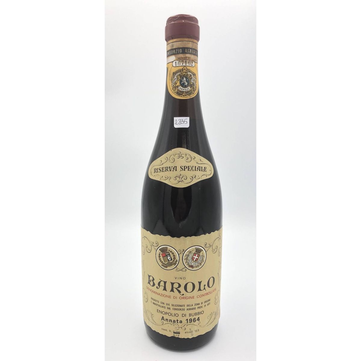 Vintage Bottle - Enopolio di Bubbio Barolo Riserva Speciale DOC 1964 0,72 lt. - COD. 2835