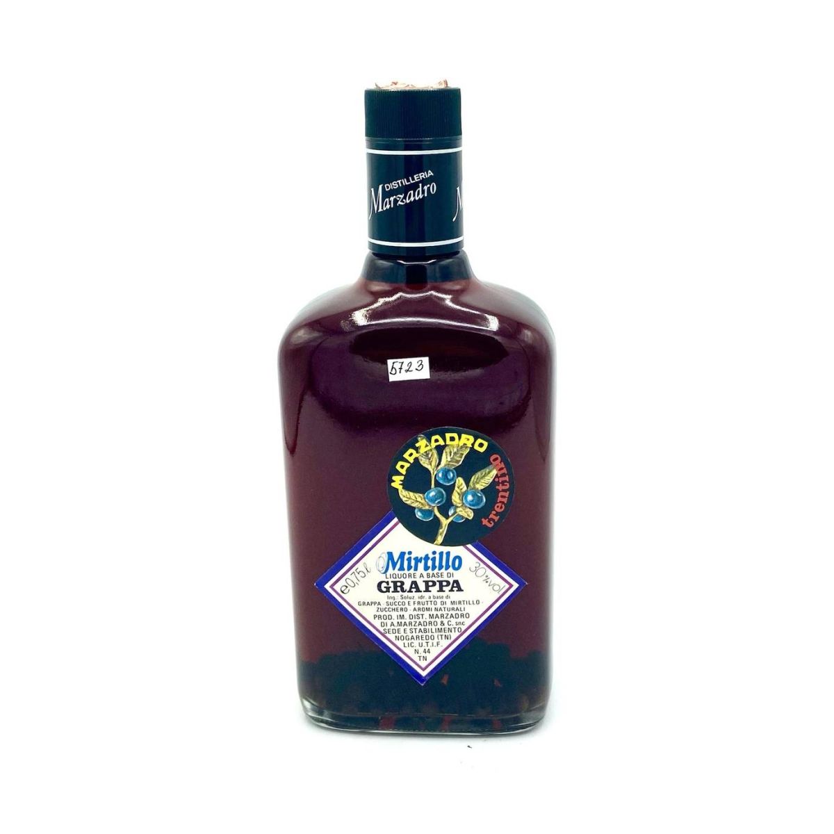 Vintage Bottle - Marzadro Mirtillo liquore a base Grappa 0,75 lt.  - COD. 5723