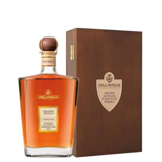 Distilleria Dellavalle - Grappa Affinata in Botti da Whisky Glen Scotia & Bowmore Casks 2007 0,70 lt. + Box Legno