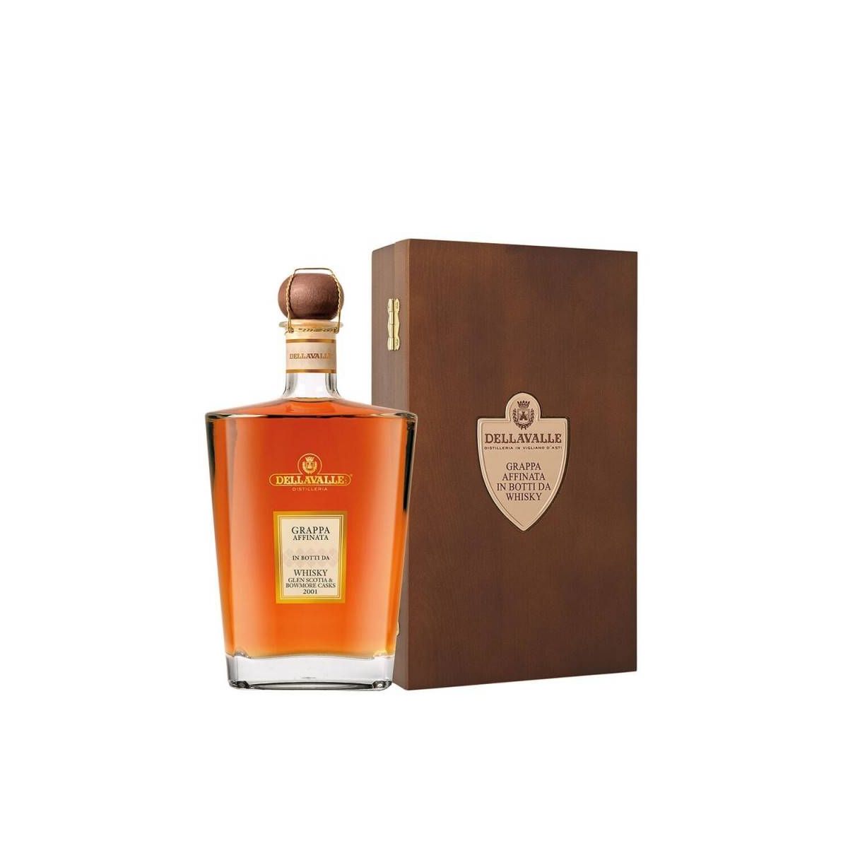 Distilleria Dellavalle - Grappa Affinata in Botti da Whisky Glen Scotia & Bowmore Casks 2007 0,70 lt. + Box Legno