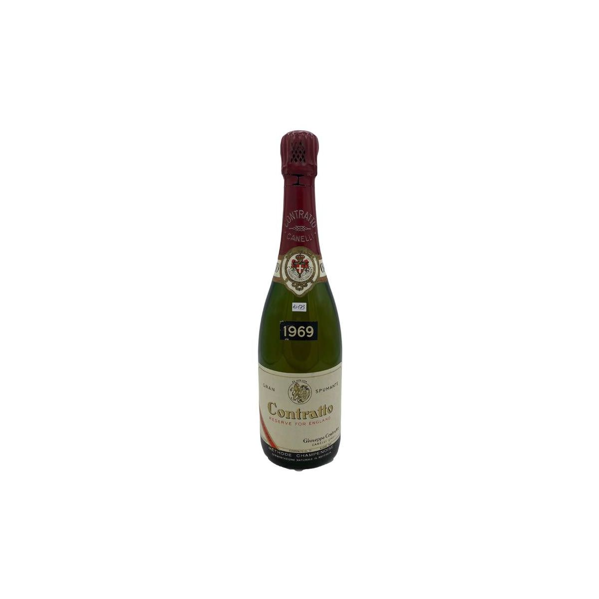 Vintage Bottle - Contratto Metodo Champenoise Reserve For England Extra Dry 1969 0,75 lt.  - COD. 10173