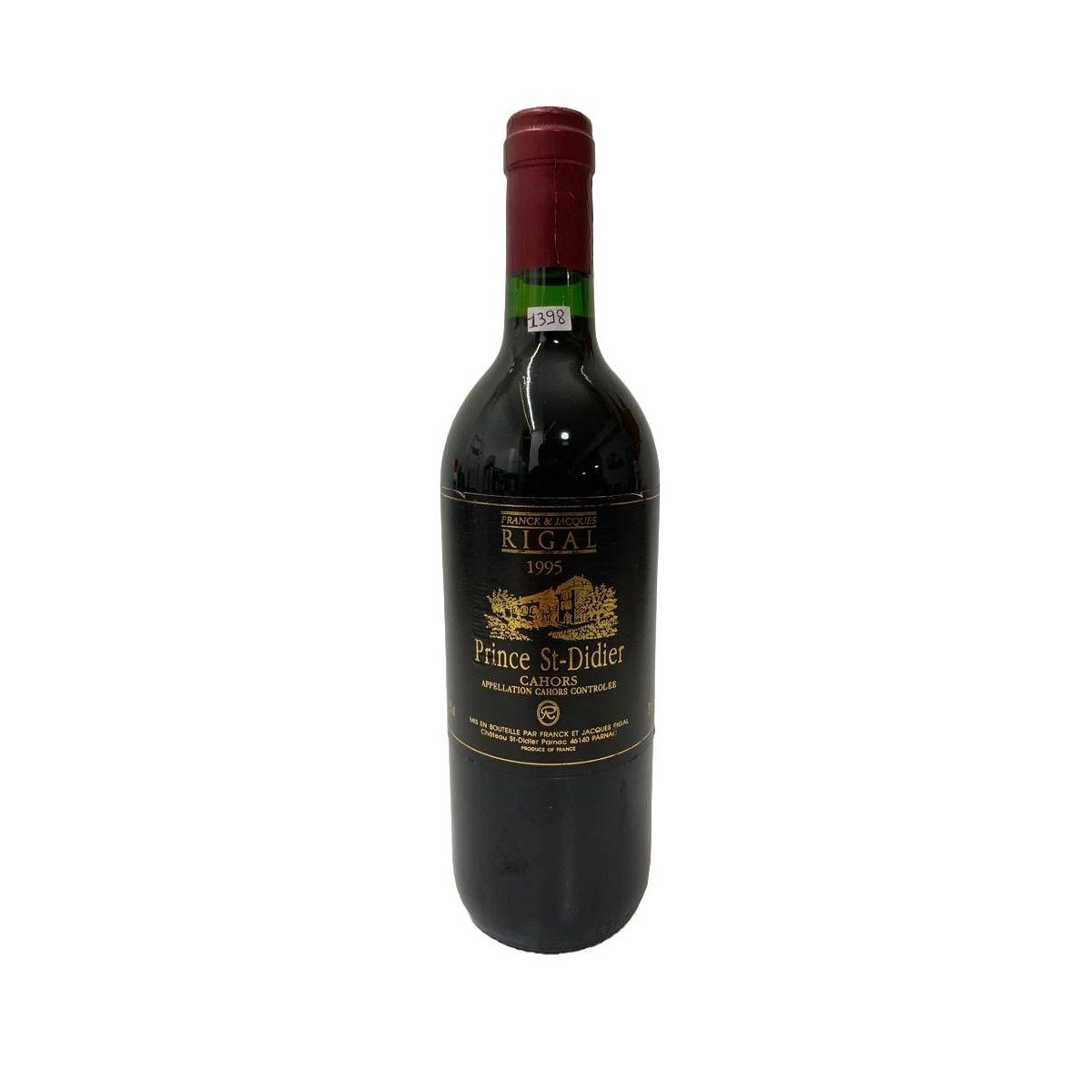 Vintage Bottle - Franck & Jacques Rigal Cahors Prince St-Didier 1995 0,75 lt. - COD. 1398
