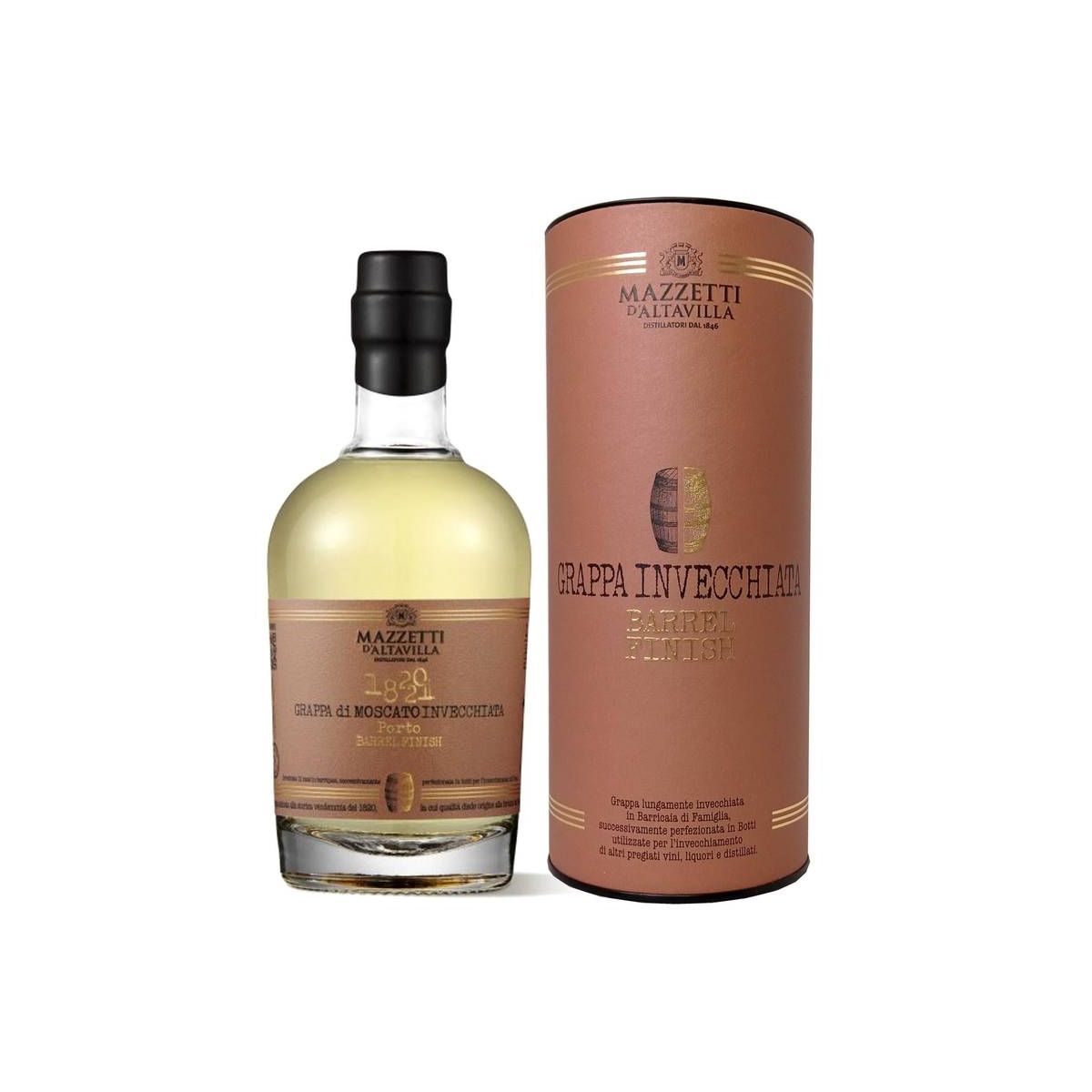 Mazzetti d'Altavilla - Grappa 1820-21 Grappa di Moscato Porto Cask Finish 0,50 lt.