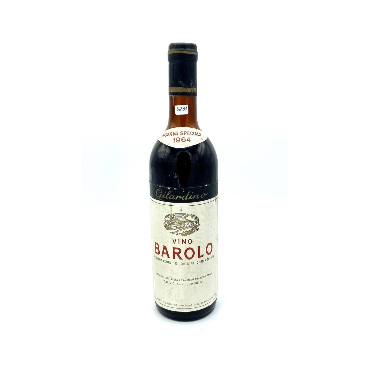Vintage Bottle - Gilardino Barolo Riserva Speciale DOC 1964 0,72 lt. - COD. 3231