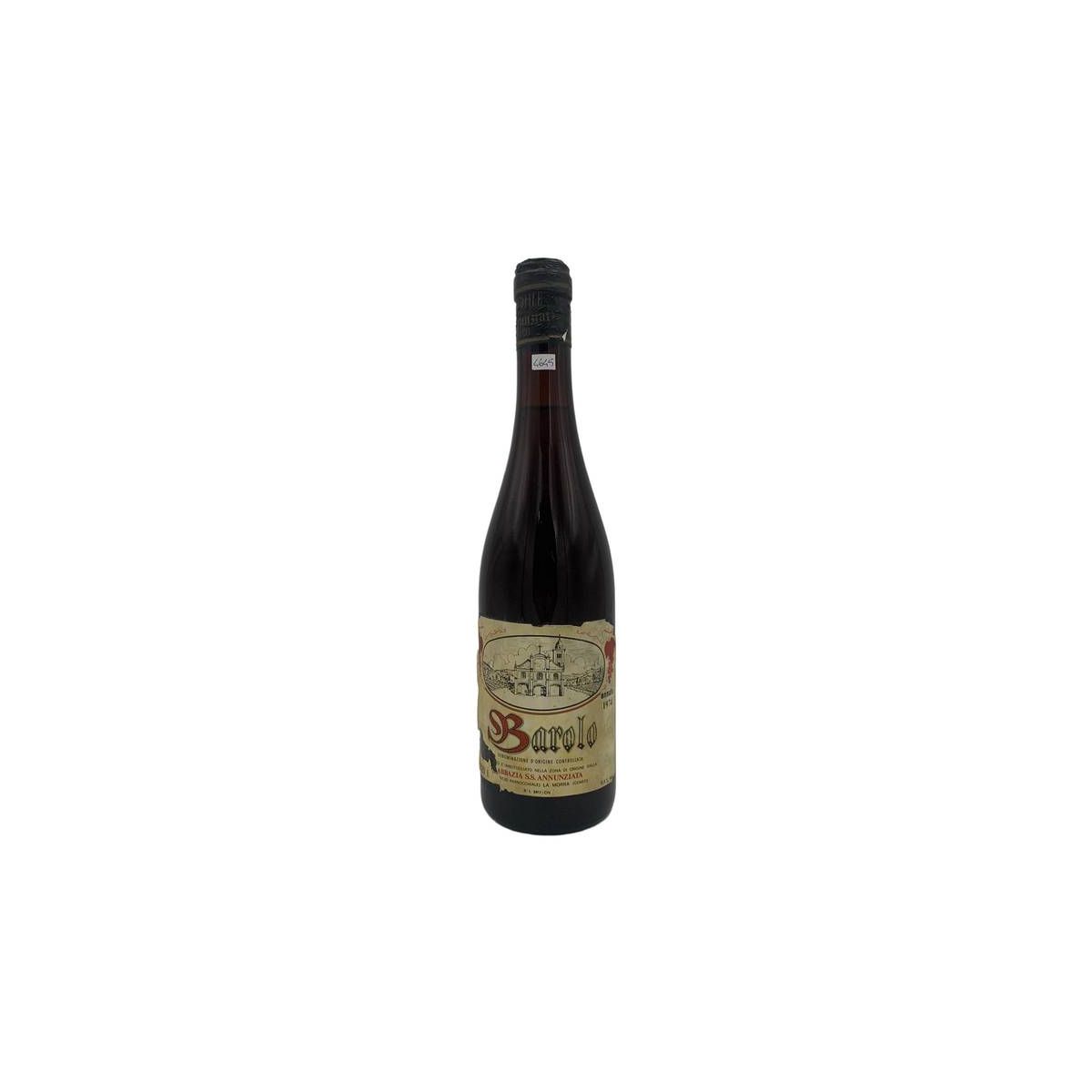 Vintage Bottle - Abbazia S.S. Annunziata Barolo DOC 1974 0,72 lt. RUINED LABEL - COD. 4645