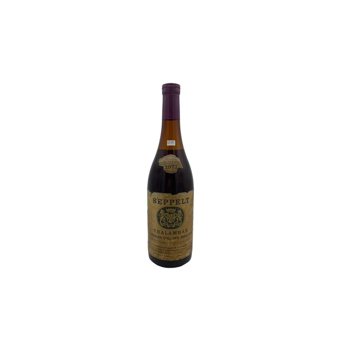 Vintage Bottle - Seppelt Chalambar Australian Still Red Table Wine 1971 0,74 lt. - COD. 4835