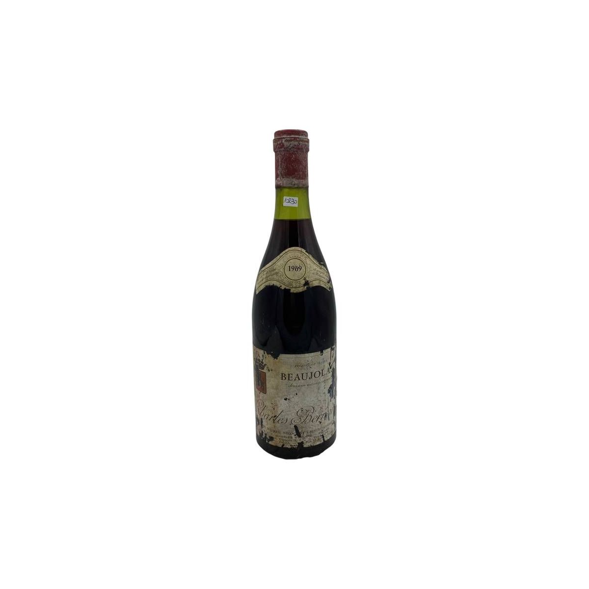 Vintage Bottle - Charles Bernard Beaujolais 1969 0,72 lt. RUINED LABEL - COD. 10230