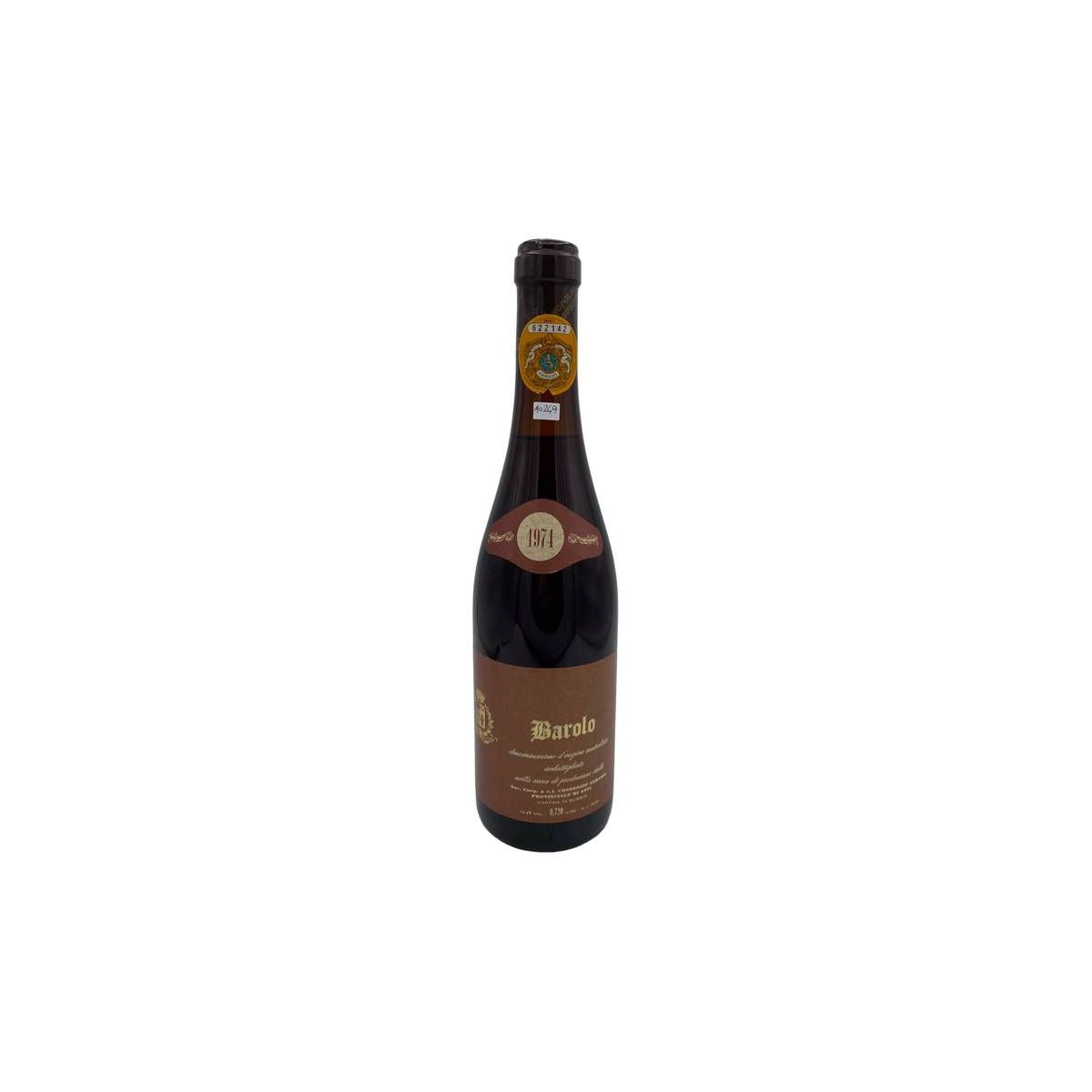 Vintage Bottle - Consorzio Agrario Provinciale di Asti Barolo DOC 1974 0,72 lt. - COD. 10249