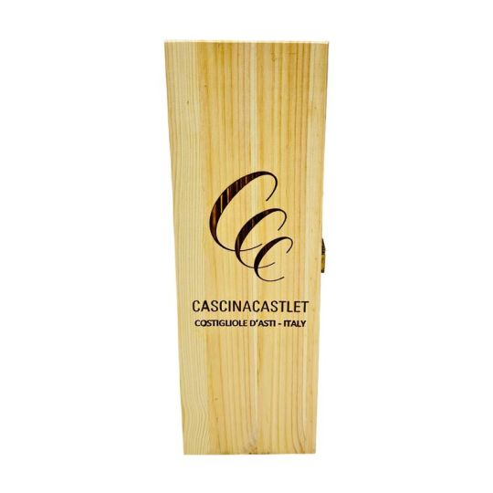 Cassetta Legno VUOTA Cascina Castle't da 1 bottiglia MAGNUM (2° versione)