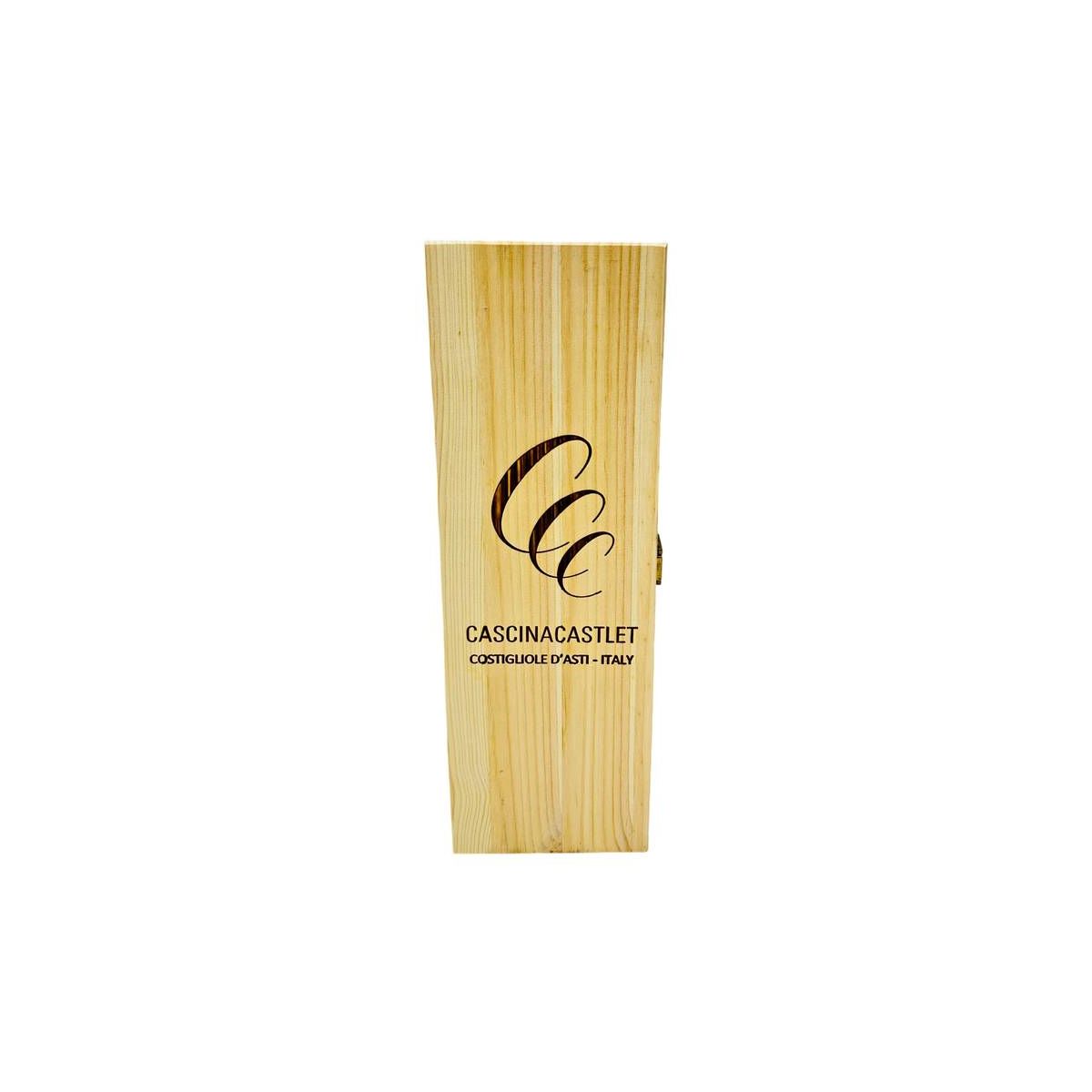 Cassetta Legno VUOTA Cascina Castle't da 1 bottiglia MAGNUM (2° versione)