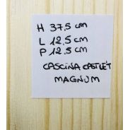 Cassetta Legno VUOTA Cascina Castle't da 1 bottiglia MAGNUM (2° versione)