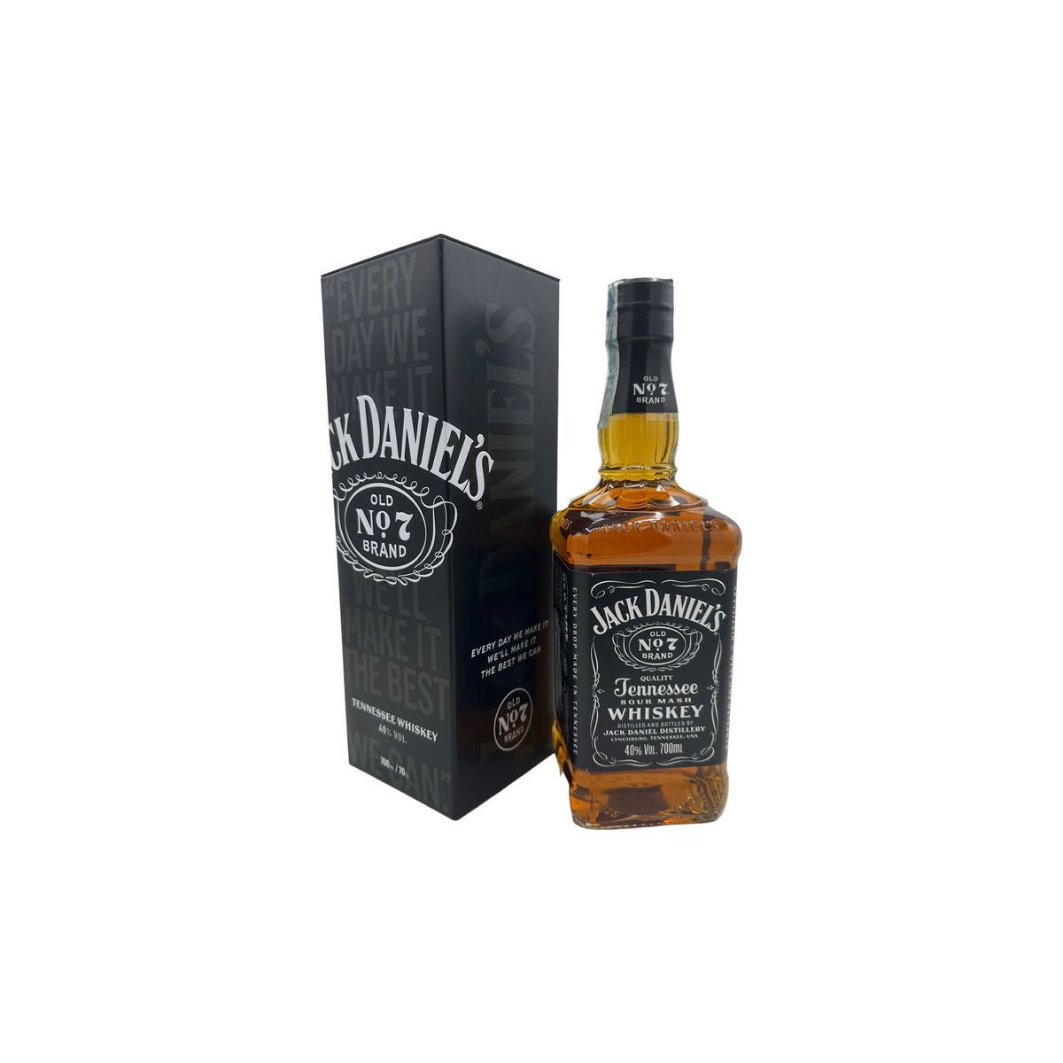 Jack Daniel's - Tennessee Sour Mash Whiskey 0,70 lt. + Box Metallo Nero 2024