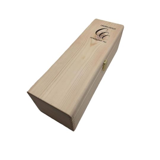 Cassetta Legno VUOTA Cascina Castle't da 1 bottiglia MAGNUM