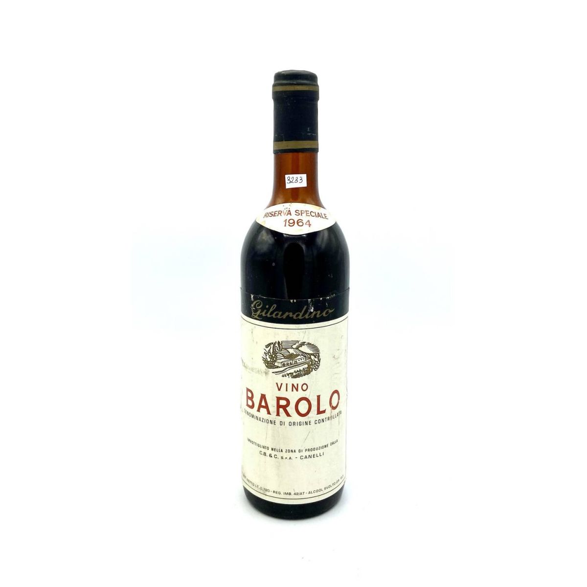Vintage Bottle - Gilardino Barolo Riserva Speciale DOC 1964 0,72 lt. - COD. 3233