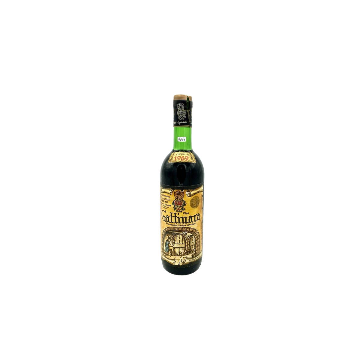 Vintage Bottle - Az. Agr. Fl.lli Berteletti Gattinara DOC 1969 0,72 lt. - COD. 3314