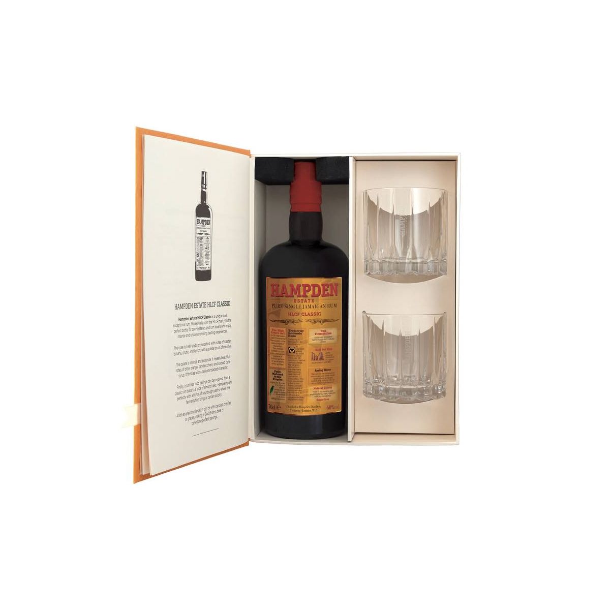 Hampden Distillery - Pure Single Jamaica Rum HLCF Classic Overproof Coffret + 2 Bicchieri 0,70 lt.