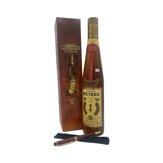 Vintage Bottle - Metaxa Greek Liquor 5 star 0,70 lt. + Box & Pen - COD. 6018