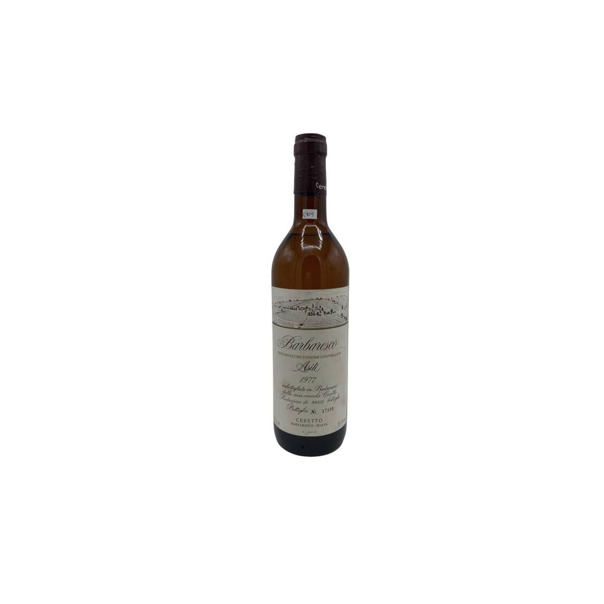 Vintage Bottle - Ceretto Barbaresco DOC Asili 1977 0,75 lt. CLEAR COLOR - COD. 4909
