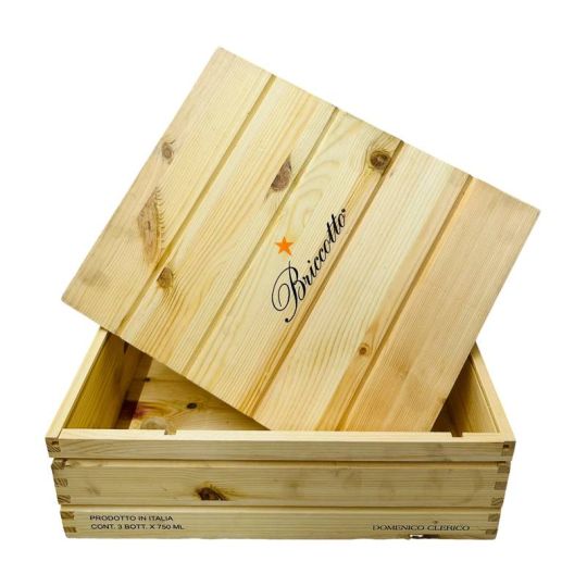 Cassetta Legno VUOTA Domenico Clerico Barolo Briccotto da 3 bottiglie