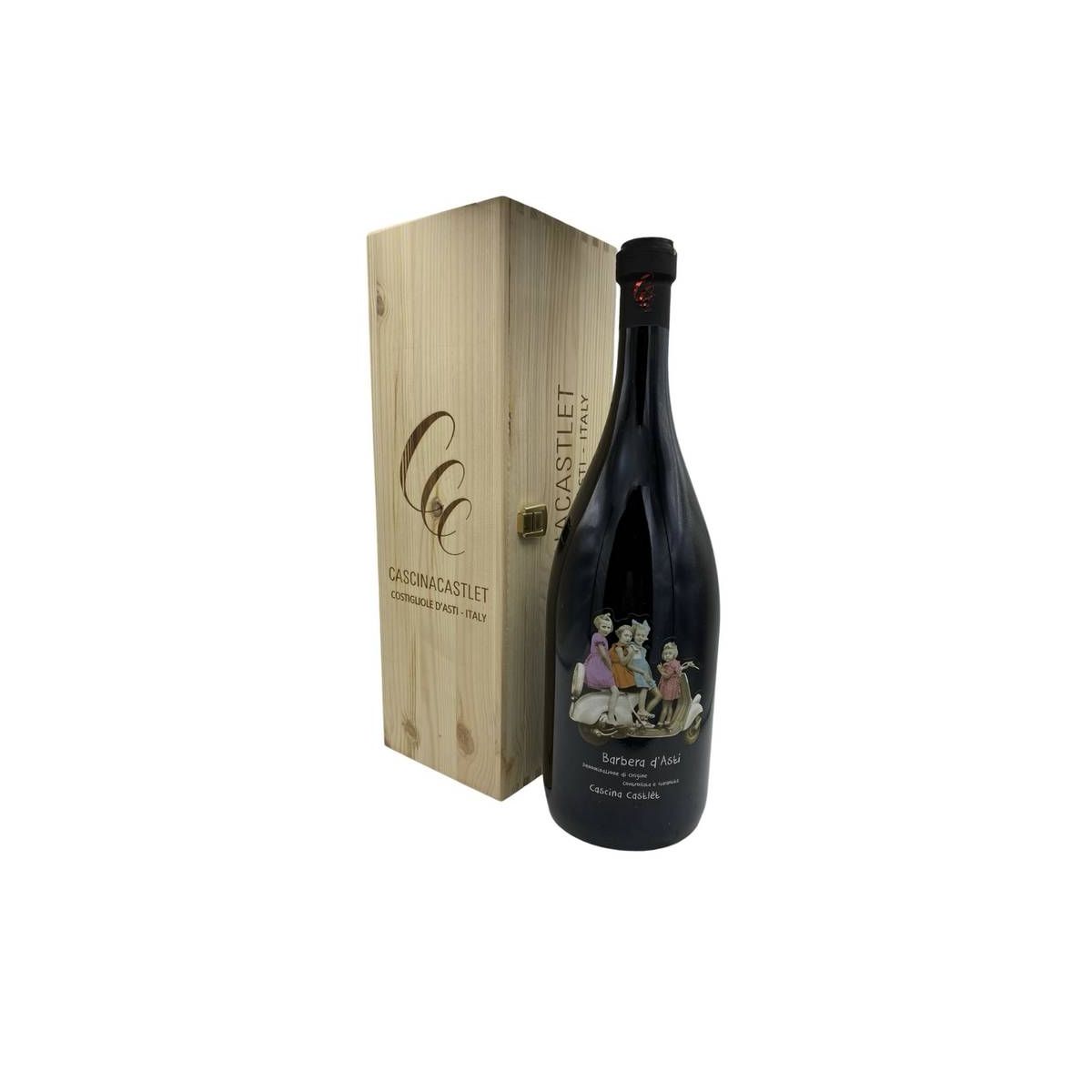 Cascina Castle't - Barbera d'Asti DOCG La Vespa! 2021 3 lt. JEROBOAM + Box Legno