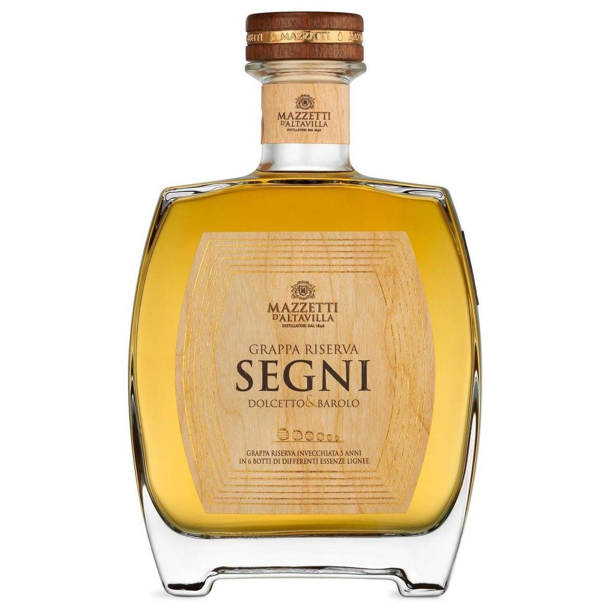Mazzetti d'Altavilla - Grappa Riserva di Dolcetto e Barolo Riserva Segni 0,70 lt.