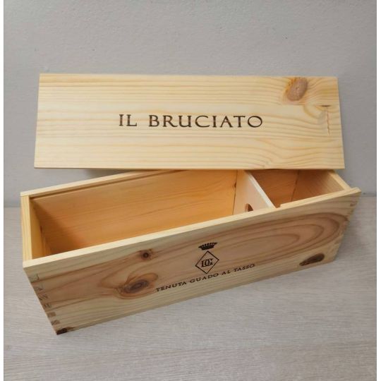 Cassetta Legno VUOTA Antinori Bolgheri Il Bruciato da 1 bottiglia MAGNUM