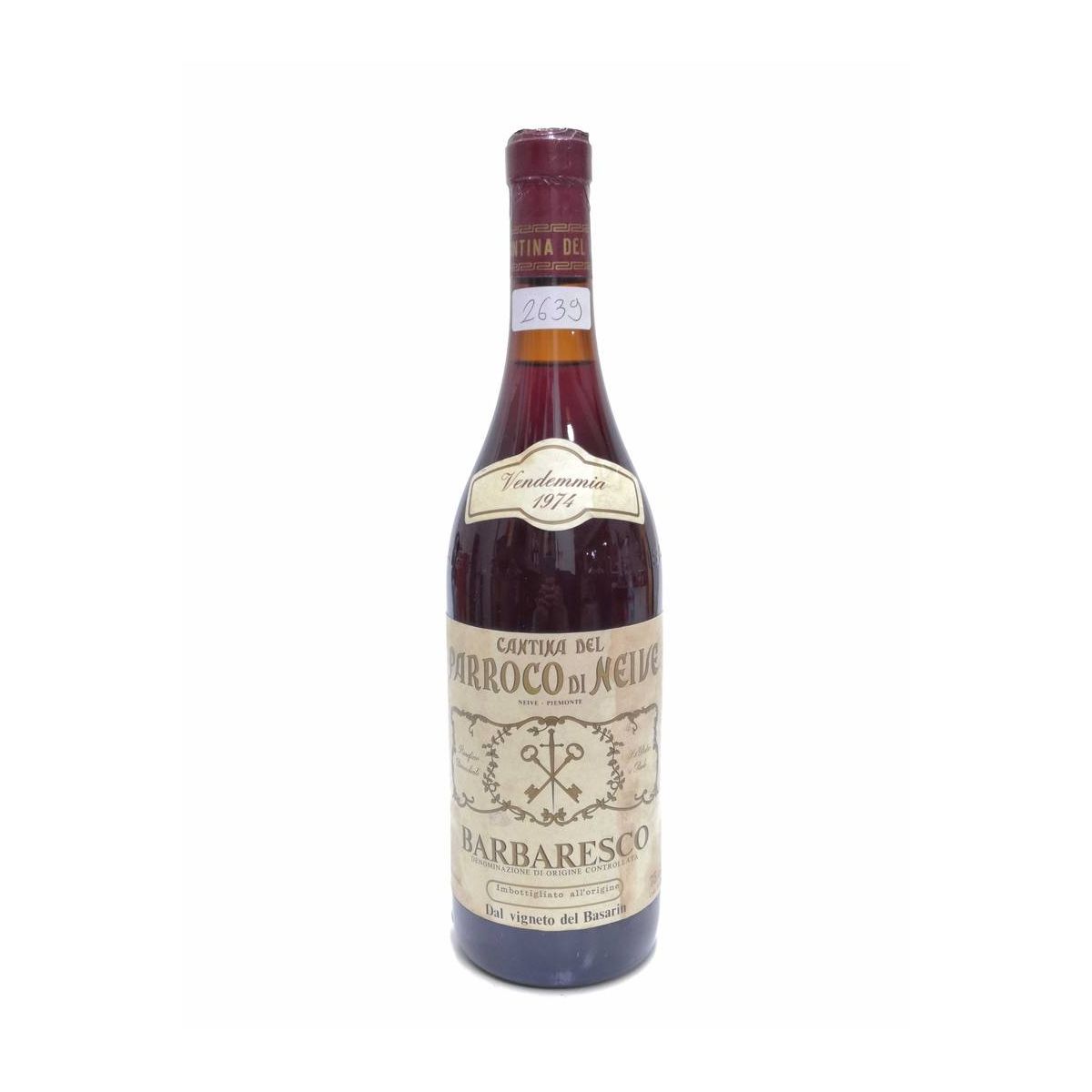 Vintage Bottle - Cantina del Parroco di Neive Barbaresco Basarin DOC 1974 0,75 lt. - COD. 2639