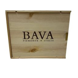 Cassetta Legno VUOTA Bava Barolo Scarrone da 6 bottiglie