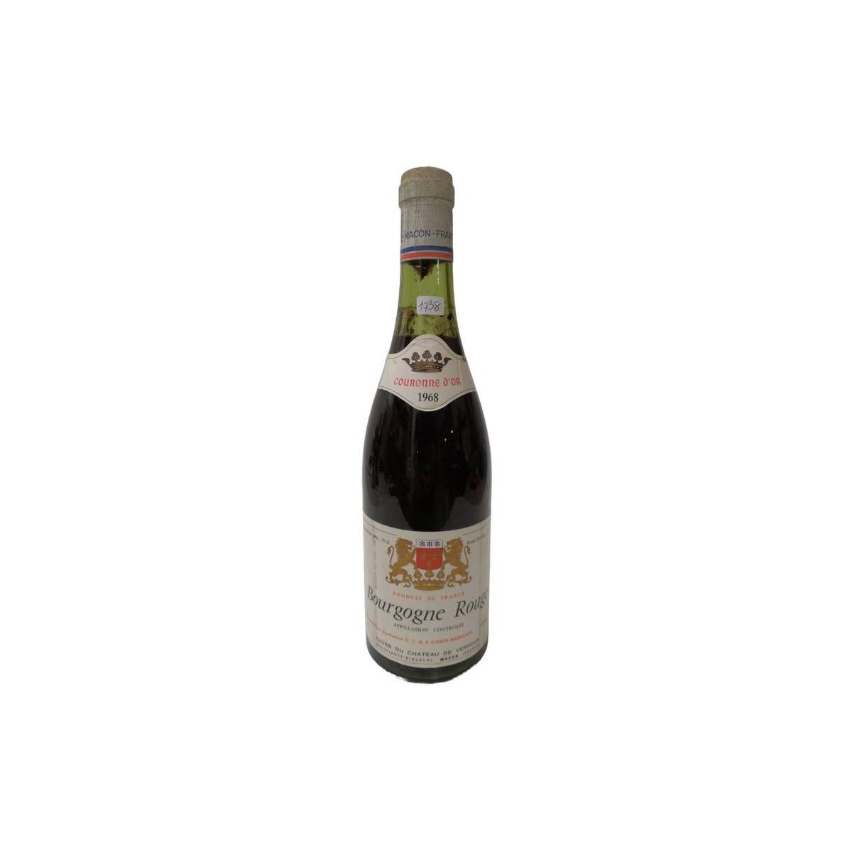 Vintage Bottle - Chateau du Verneuil Bourgogne Rouge Couronne d'Or 1968 0,75 lt. - COD. 1738