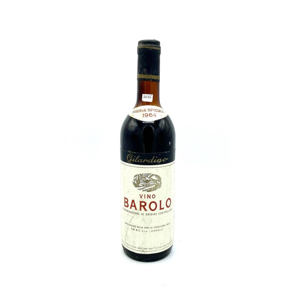 Vintage Bottle - Gilardino Barolo Riserva Speciale DOC 1964 0,72 lt. - COD. 3235