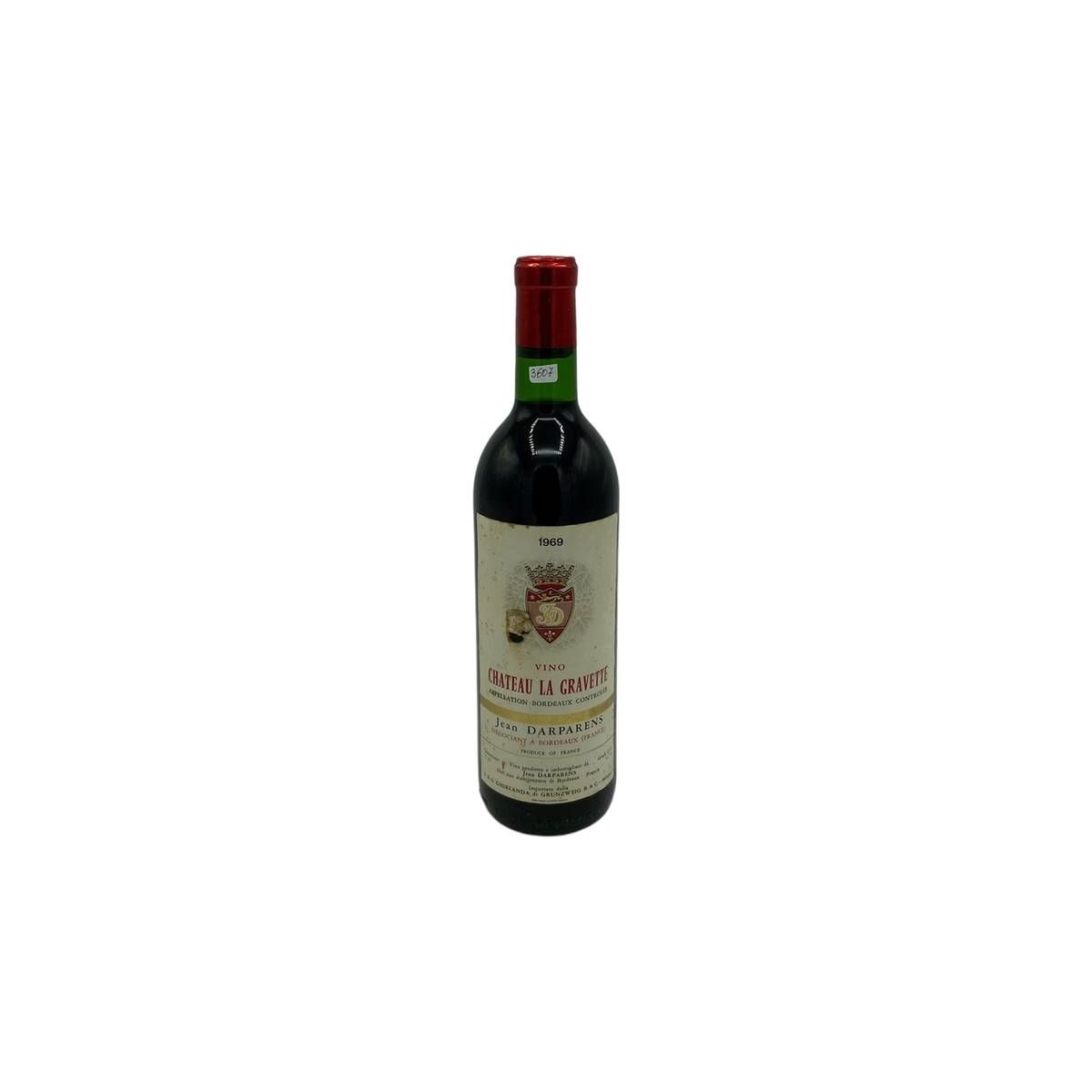 Vintage Bottle - Jean Darparens Bordeaux Chateau la Gravette 1969 0,75 lt. - COD. 3607