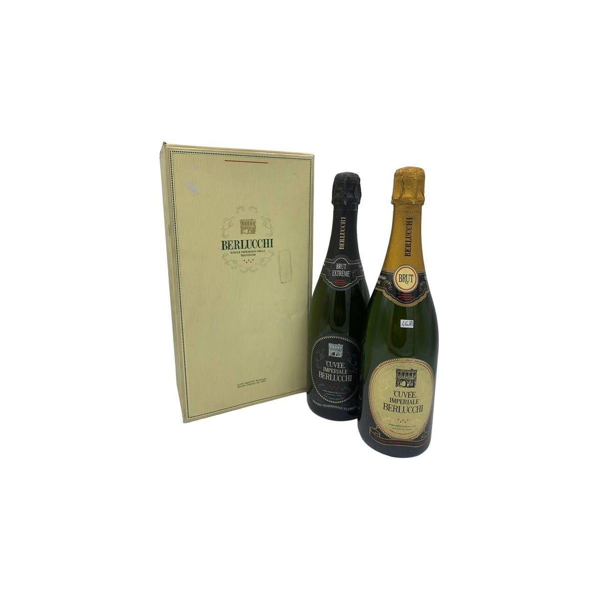Vintage Bottle - Berlucchi Cuvee Imperiale Twin Box 2 bt da 0,75 lt. + Box vecchia sboccatura - COD. 4628