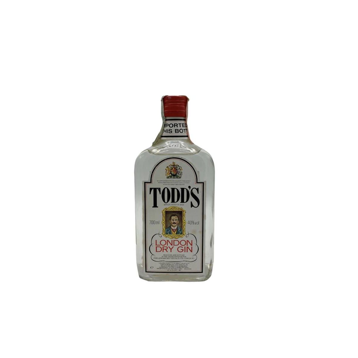 Vintage Bottle - Findlater Mackie Todd & Co. Todd's London Dry Gin 0,70 lt.  - COD. 6175