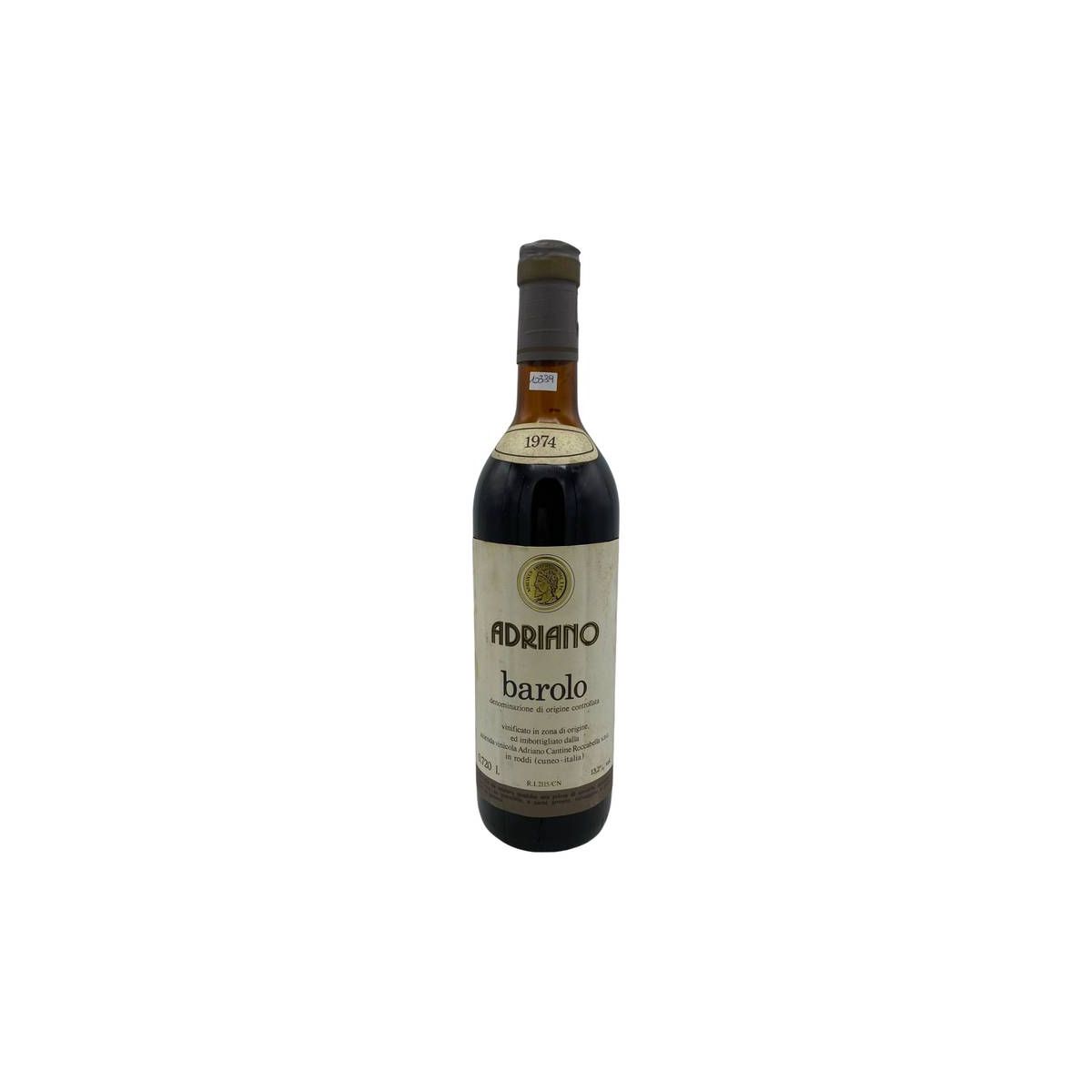 Vintage Bottle - Adriano Cantine Roccabella Barolo DOC 1974 0,72 lt. - COD. 10389