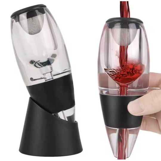 Aeratore per Vino, Decanter con Filtro per Vino Rosso con Base Supporto