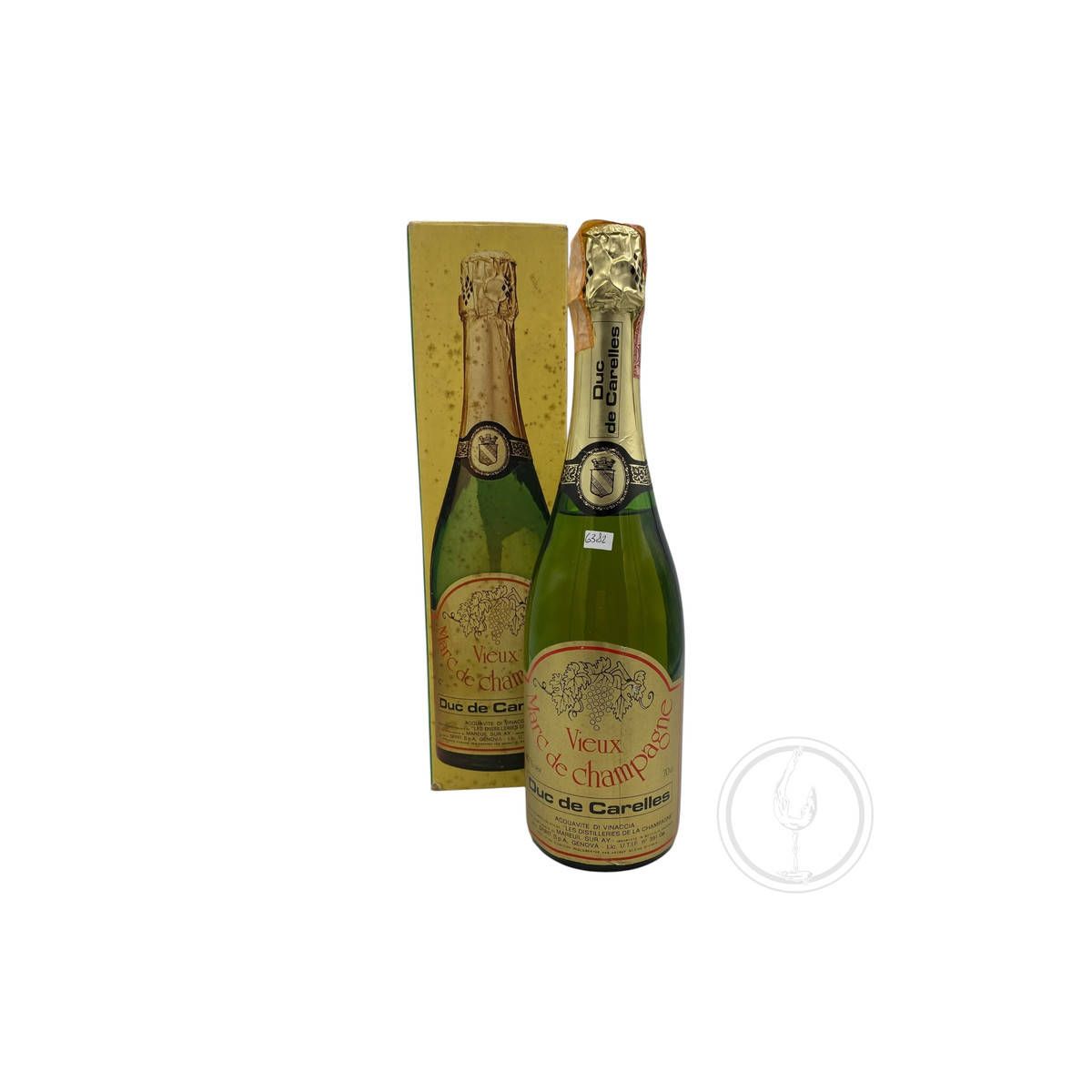 Vintage Bottle - Les Distilleries de la Champagne Vieux Marc De Champagne Duc de Carelles 0,70 lt. + Box - COD. 6382