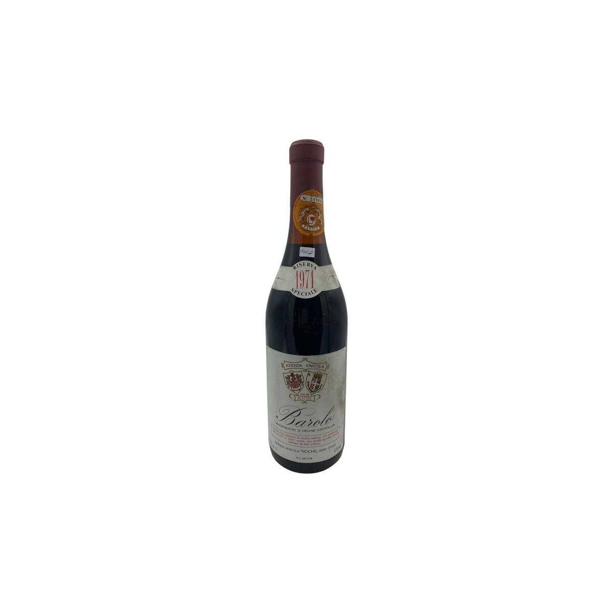 Vintage Bottle - Az. Vinicola Roche Barolo Riserva DOC 1971 0,72 lt. - COD. 11108