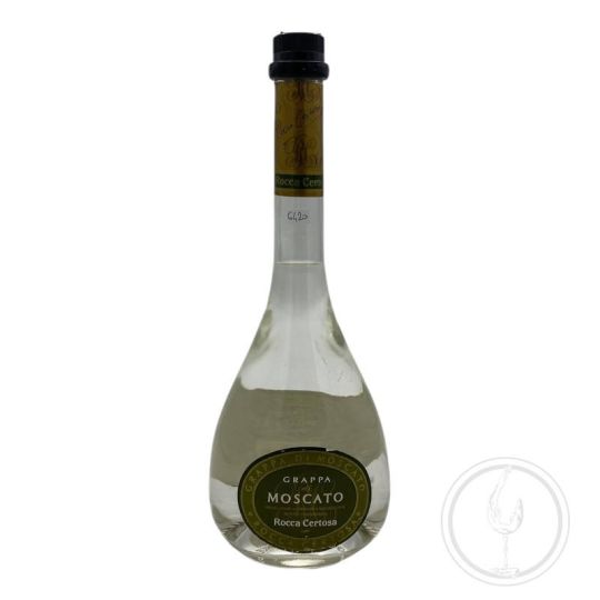 Rocca Certosa - Grappa di Moscato 0,70 lt. (etichetta un poco rovinata)