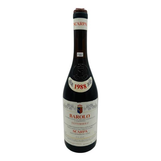 Vintage Bottle - Scarpa Barolo DOCG Tettimorra 1988 0,75 lt. - COD. 10968