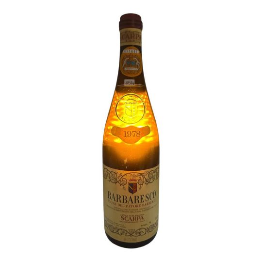 Vintage Bottle - Scarpa Barbaresco DOC Vigne del Payoré Barberis 1978 0,75 lt. CLEAR COLOR - COD. 10974