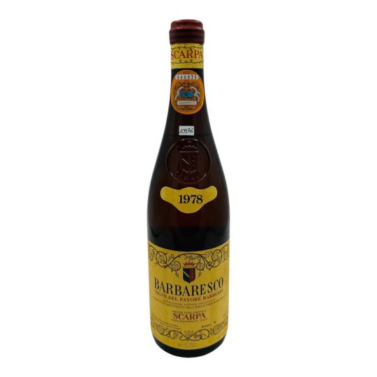 Vintage Bottle - Scarpa Barbaresco DOC Vigne del Payoré Barberis 1978 0,75 lt. CLEAR COLOR - COD. 10976