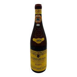 Vintage Bottle - Scarpa Barbaresco DOC Vigne del Payoré Barberis 1978 0,75 lt. CLEAR COLOR - COD. 10979