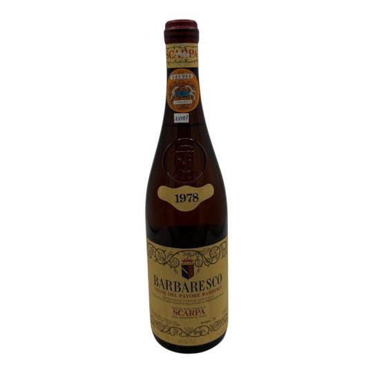 Vintage Bottle - Scarpa Barbaresco DOC Vigne del Payoré Barberis 1978 0,75 lt. CLEAR COLOR - COD. 10981