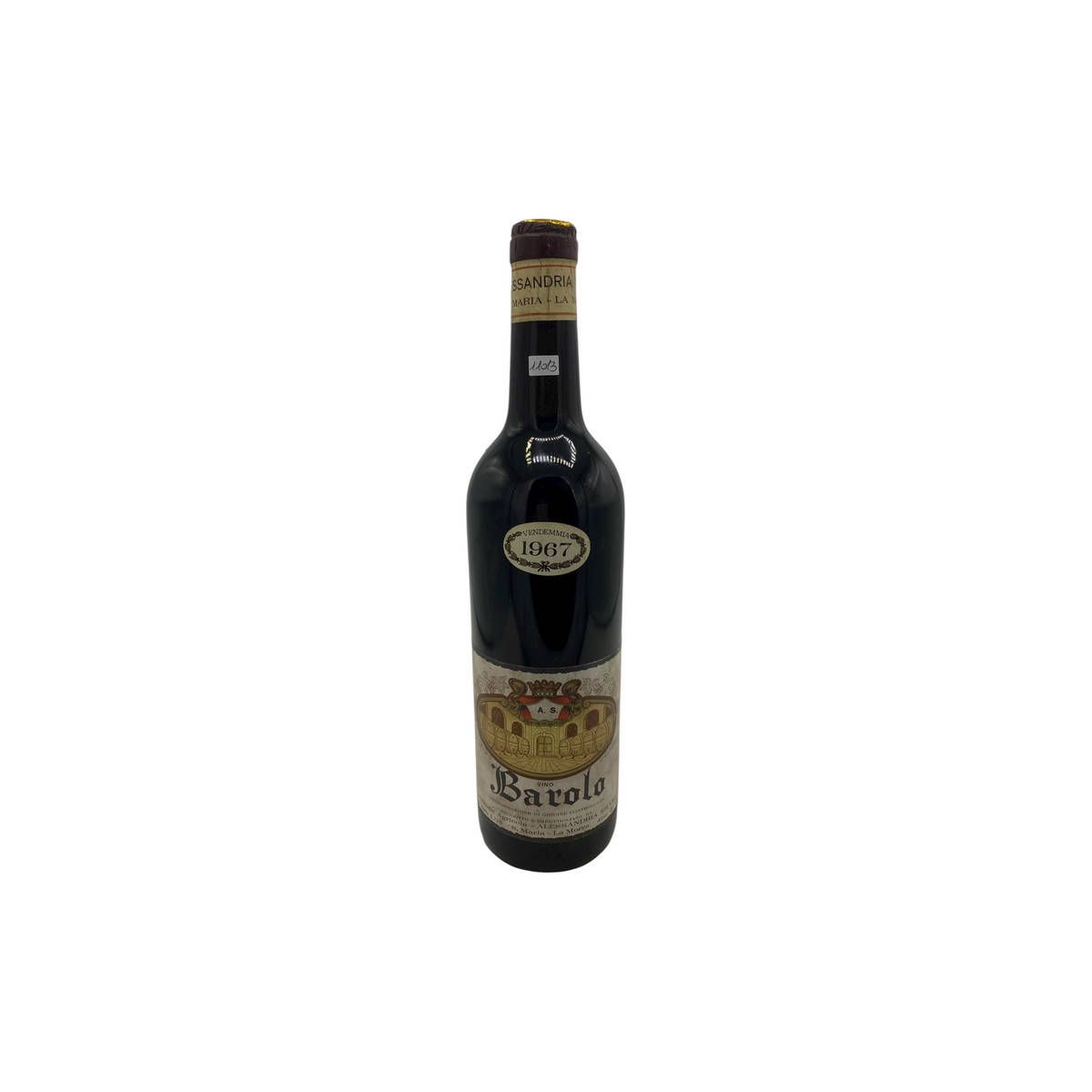 Vintage Bottle - Alessandria Silvio Barolo DOC 1967 0,72 lt. - COD. 11013
