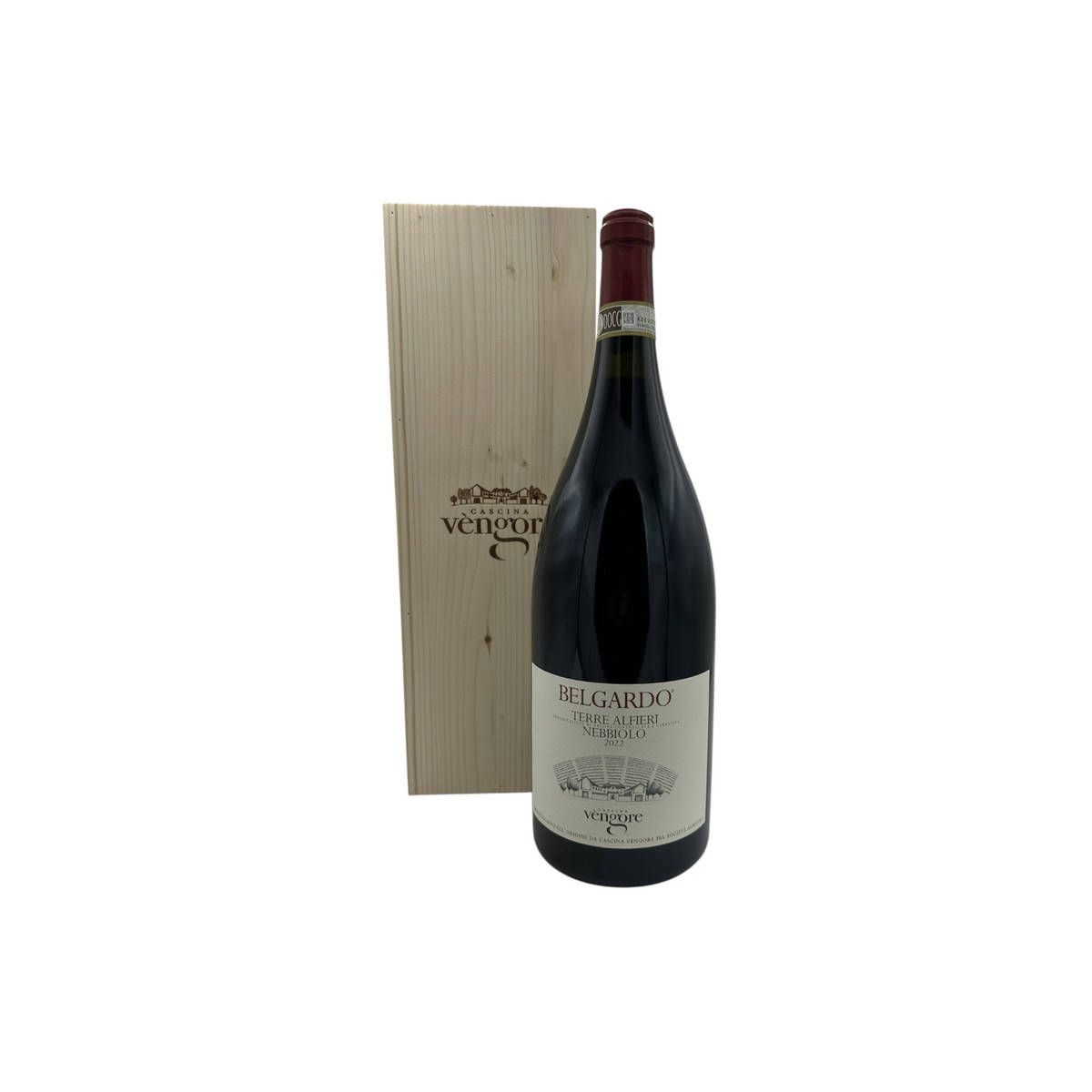 Cascina Vengore - Terre Alfieri Nebbiolo DOCG Belgardo 2022 1,5 lt. MAGNUM + Box Legno