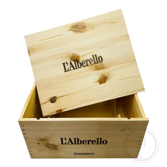 Cassetta Legno VUOTA Castello Colle Massari Alberello Grattamacco 2021 da 6 bottiglie